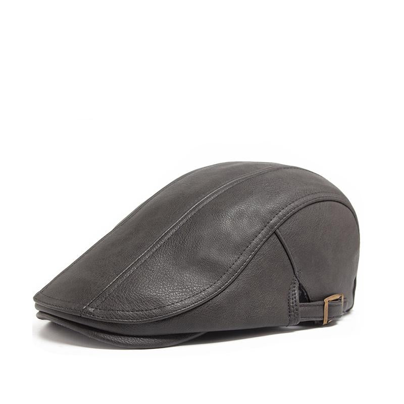 Vintage Casual Leather Beret for menn 05708606TO