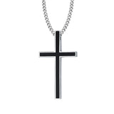 Retro Simple Casual Solid Color Cross Necklace 51253946TO