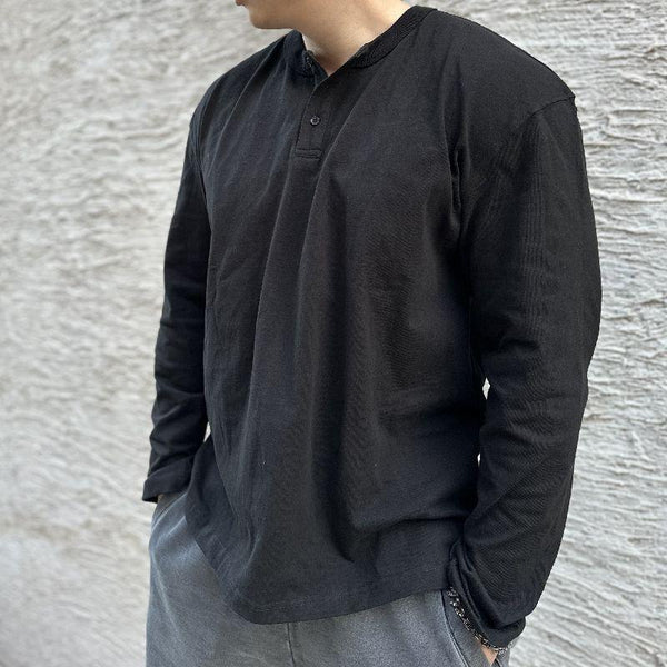 Men's Retro Long Sleeve Base Shirt T-Shirt 01783588U