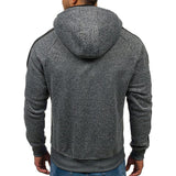 Men's Casual Colorblock Raglan Sleeve Hooded Sweatshirt Jacket 91354198Y