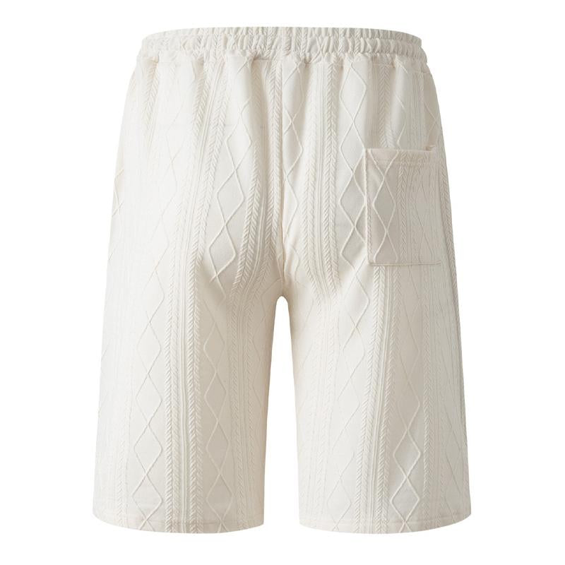 Men's Casual Jacquard Color Block Shorts 09259462X