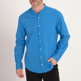 Men's Casual Solid Color Long Sleeve Lapel Shirt 27925477X