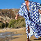 Men's Retro Casual Sexy Geometric Greek Robe 65013863TO