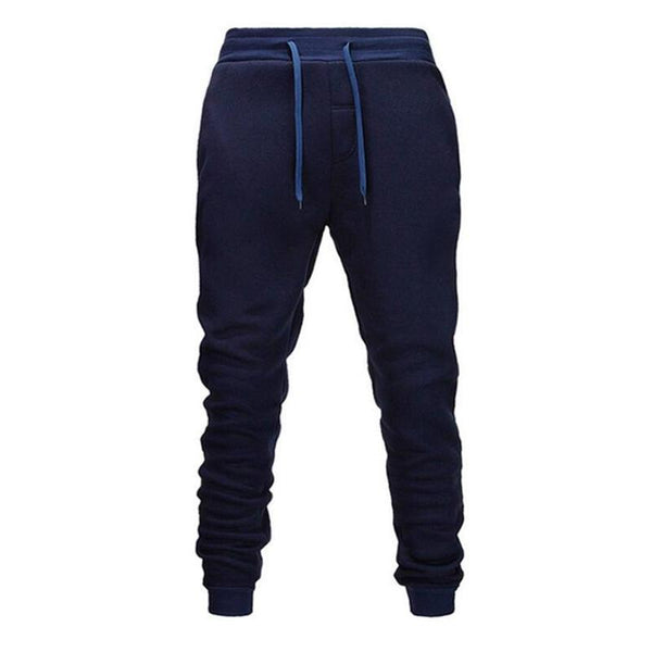 Men's Slim Fit Breathable Solid Color Fleece Trousers 75482527X