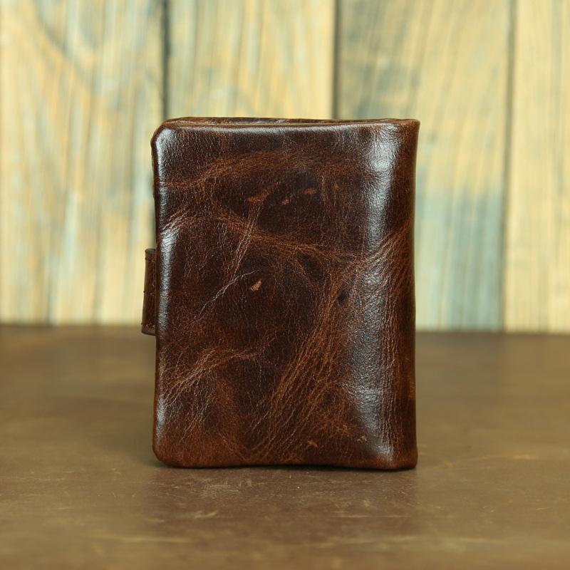 Men's Vintage Waxed Top Layer Cowhide Wallet 51658703U