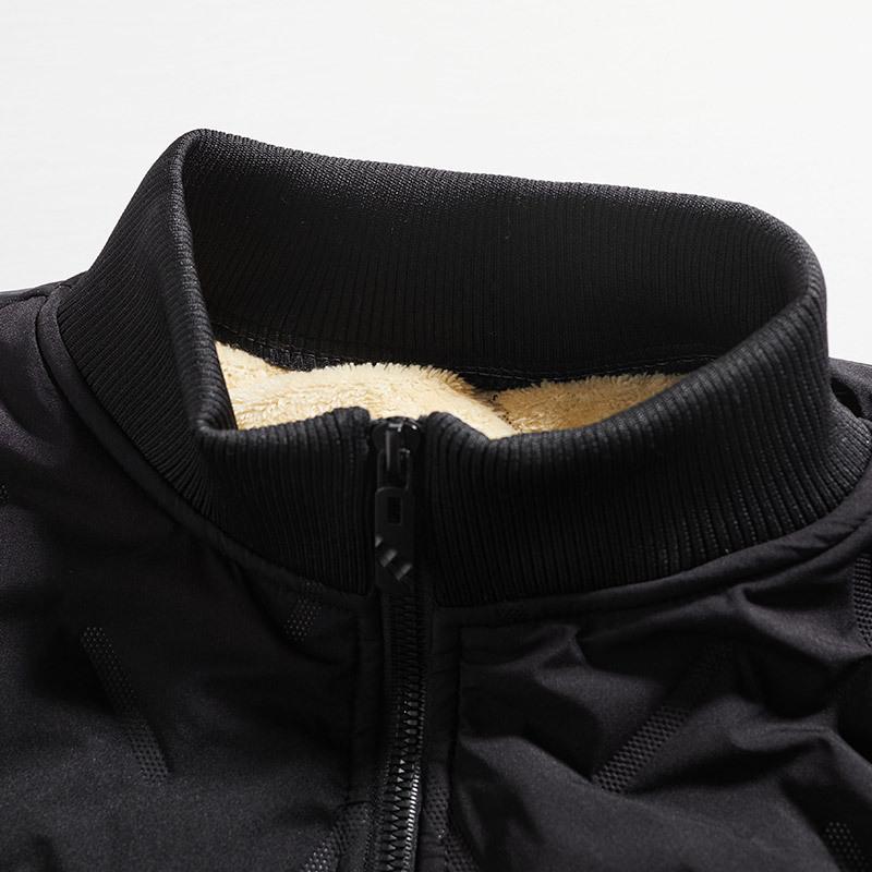 Men's Fleece Thickened Stand Collar Jacket 06481266U