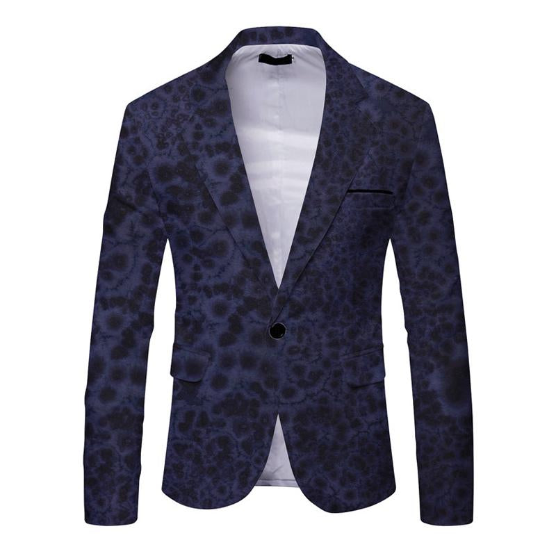 Men's Leopard Print Single Button Blazer 98661062X