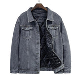 Men's Loose Denim Thickened Quilted Two Piece Jacket 08111532X