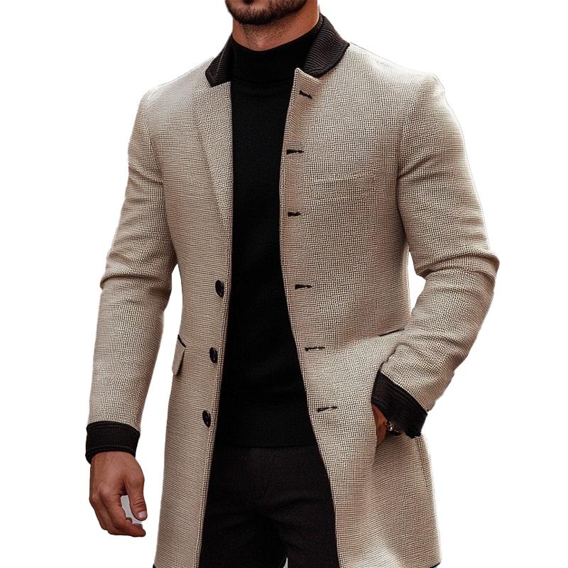 Men's Colorblock Mid-length Suit Jacket 18449440X