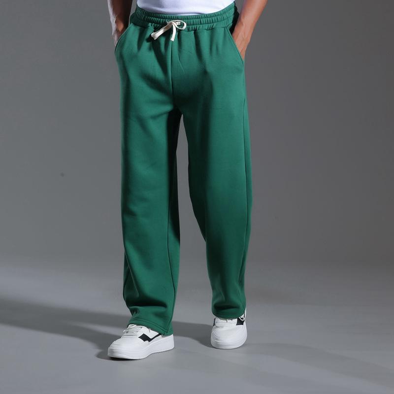 Men's Solid Loose Straight Casual Sports Pants 07453130Z