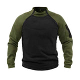 Men's Loose Double Sleeve Stand Collar Warm Breathable Sweatshirt 44925945U