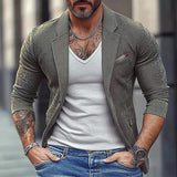 Men's Solid Color Single Breasted Blazer 28037602X