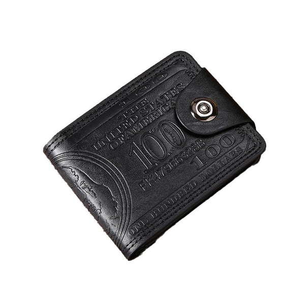 Men's Short Bi-fold Buckle Multi-card Slots US Dollar Pattern Wallet 58475400U