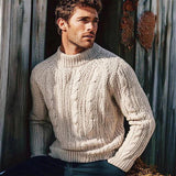 Men's Vintage Jacquard Pullover Knitted Sweater 61615558U