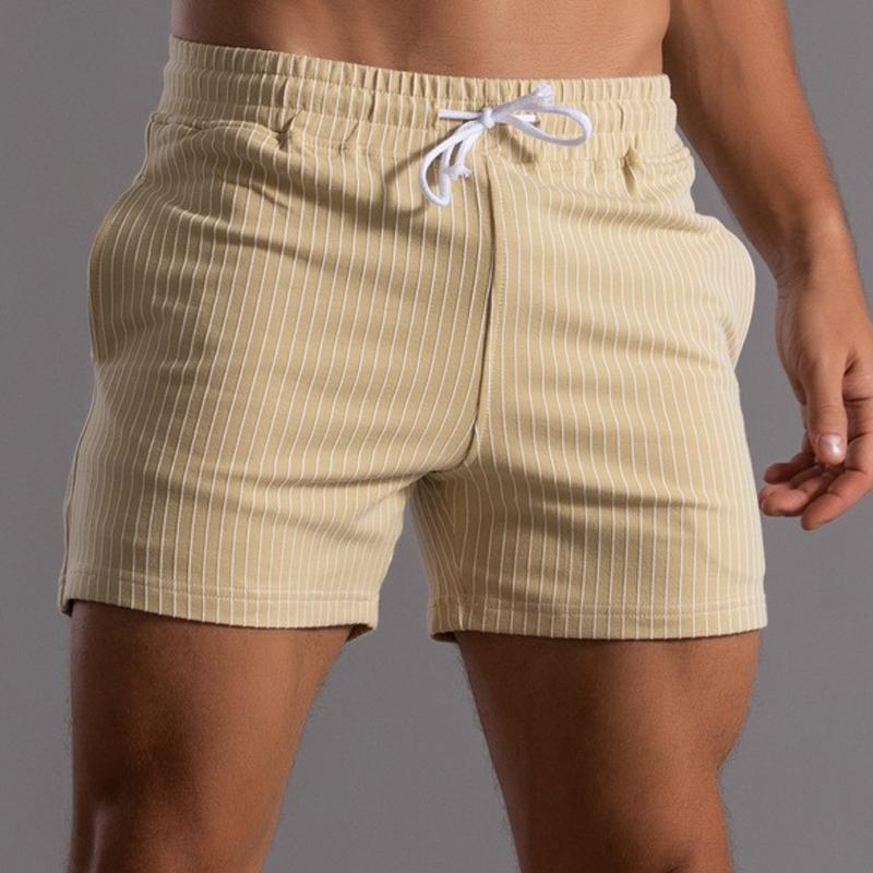 Men's Casual Striped Cotton Shorts 88170633Y