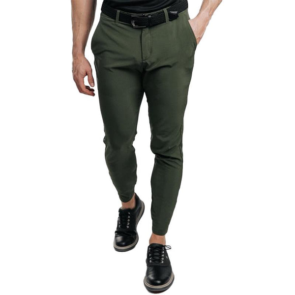 Men's Casual Solid Color Tight Slim Suit Pants (Belt Excluded) 51506652M