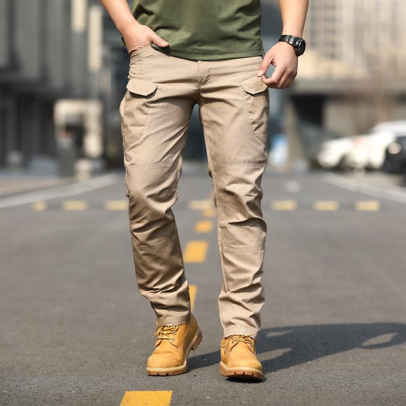 Men's Solid Color Outdoor Multi-pocket Cargo Pants 86827118Z