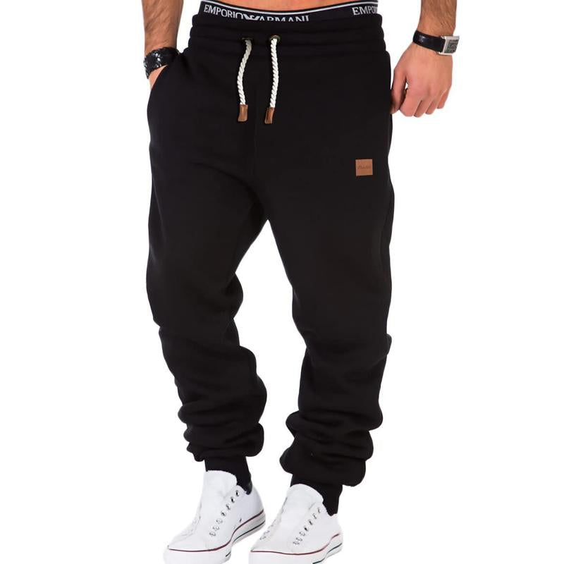 Men's Solid Color Long Sports Fitness Pants 47400899X