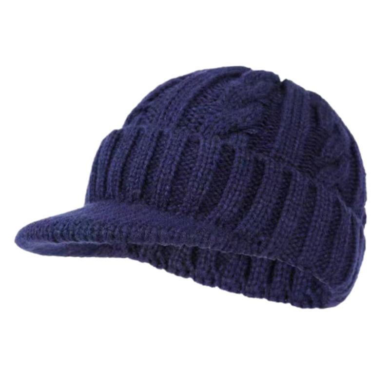 Gorro de punto con ala corta trenzada estilo retro para hombre 59628380TO