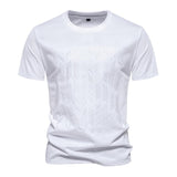 Men's Casual Embroidered Round Neck Short Sleeve T-Shirt 84955692M