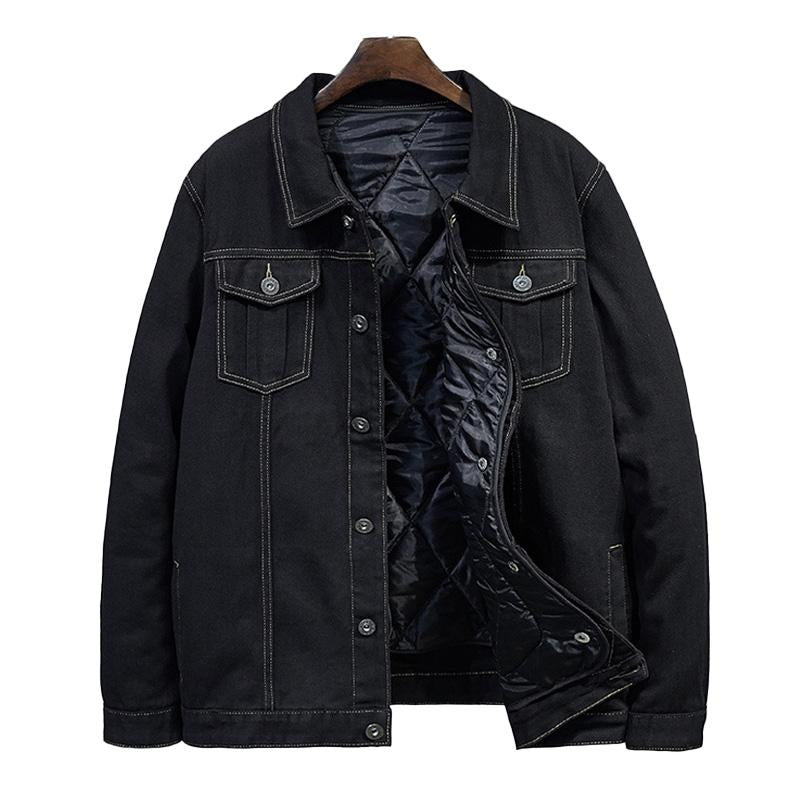 Men's Loose Denim Thickened Quilted Two Piece Jacket 08111532X