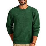 Men's Solid Color Plush Round Neck Long Sleeve Sweatshirt 48577116Y