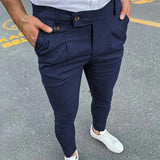 Men Casual Business Solid Color Suit Pants 84038982Y