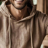 Men's Casual Cotton and Linen Hoodie 05251879X