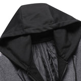 Men's Vintage Wool Blended Mid-Length Removable Hood Single-Breasted Coat 43596933M