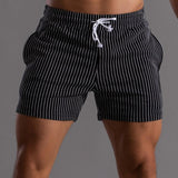 Men's Casual Striped Cotton Shorts 88170633Y