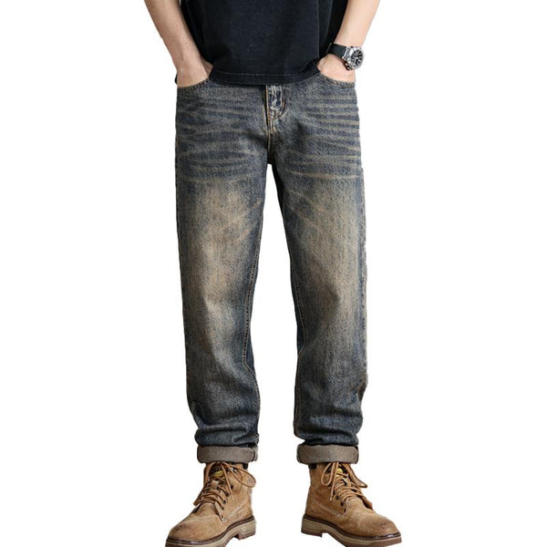 Men's Retro Distressed Loose Casual Jeans 41309397X