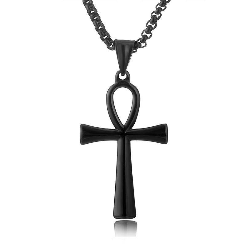 Collier croix à nœud décontracté vintage 01193003TO