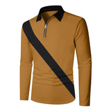 Men's Contrast Printed Button Casual Lapel POLO Shirt 27637658X