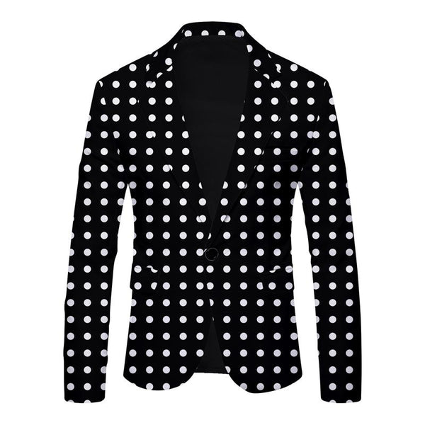 Men's Polka Dot Printed Casual Blazer 75392953X