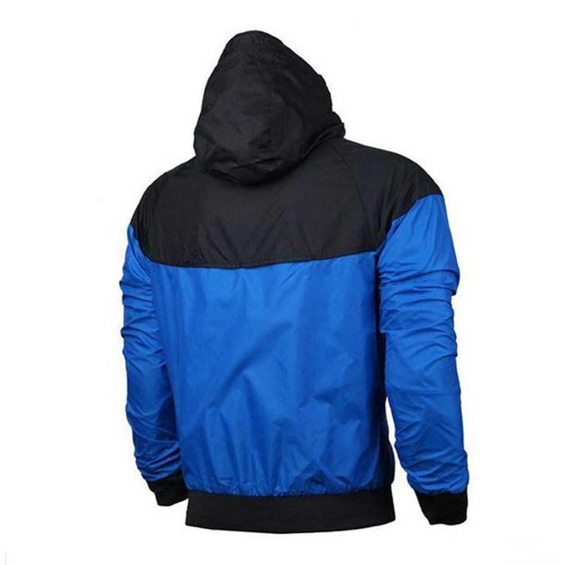 Men's Casual Sports Colorblock Stand Collar Windproof Zipper Outdoor Jacket 31129721M