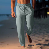 Men's Linen Beach Drawstring Stretch Casual Pants 69797799X