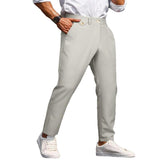 Men's Solid Color Straight Suit Pants 40253265Z