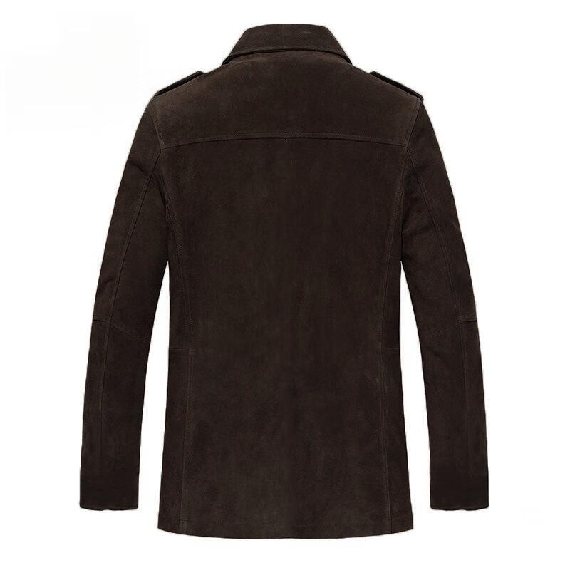 Men's Suede Fleece Lapel Multi-pocket Single Breasted Casual Jacket 18628164Z