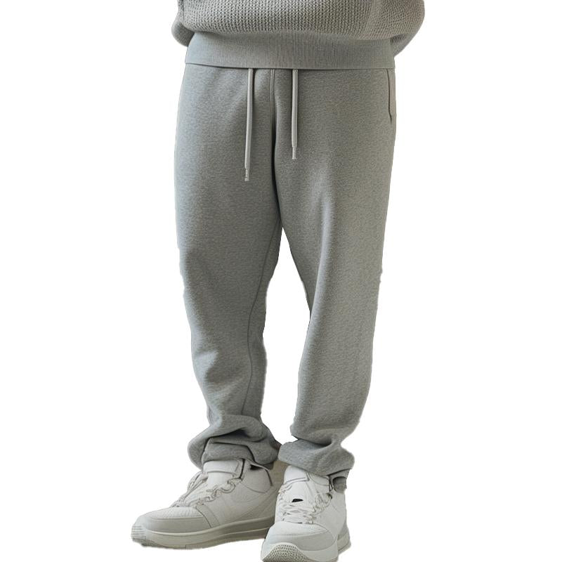 Men's Solid Color Loose Drawstring Sweat Pants 68447767X