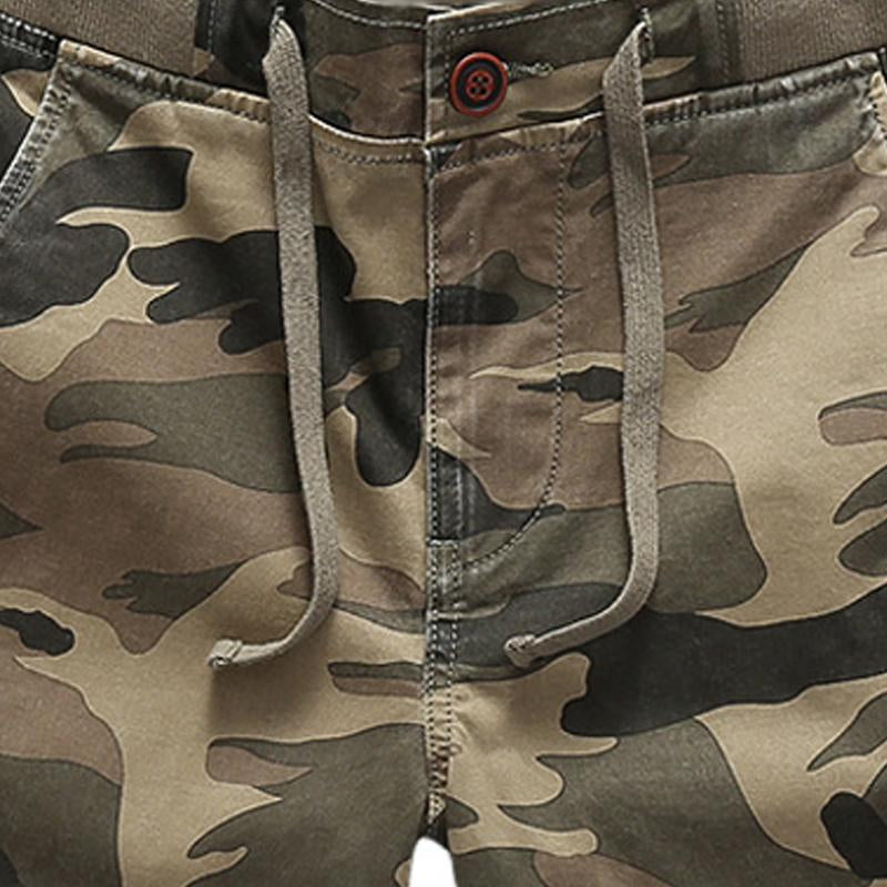 Men's Casual Outdoor Camouflage Cotton Straight Cargo Shorts 48476429M