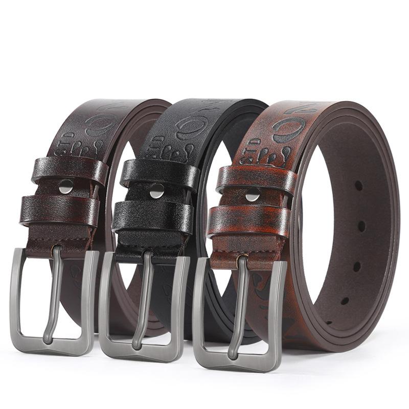 Men's Alloy Pin Buckle Leather Belt 62569328U