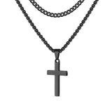 Vintage Casual Layered Cross Necklace 50858489TO