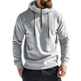 Men's Solid Color Plush Warm Zipper Hooded Sweatshirt 71069586Y