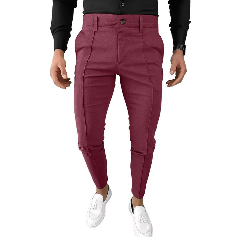 Men's Solid Color Casual Suit Pants 44716602X