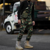 Men Casual Camouflage Cargo Overalls 14686074Y