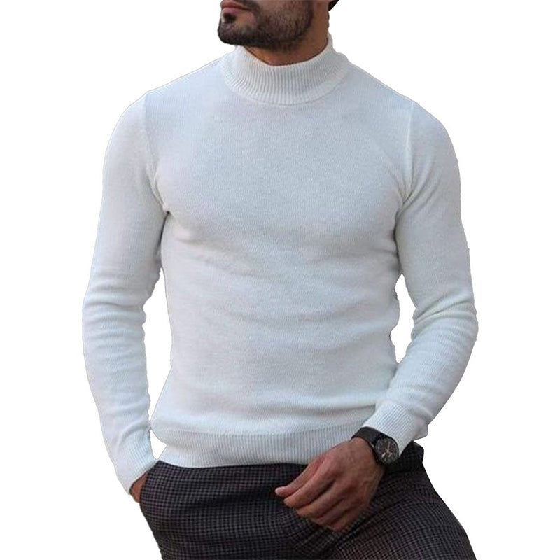 Maglione dolcevita bianco versatile lavorato a maglia 56332429D