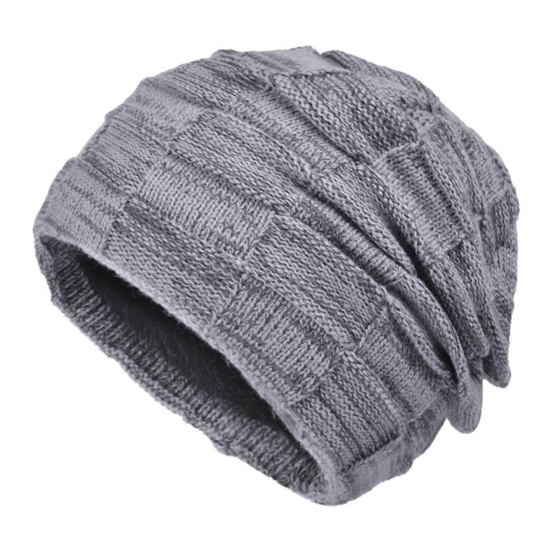 Men's Velvet Thickened Wool Knitted Hat 16916271U