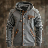 Men's Casual Patchwork Hooded Jacket 11473422X