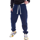 Men's Solid Color Plush Loose Elastic Waist Sports Casual Sweatpants 56549504Z