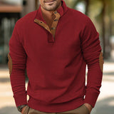 Men's Color Block Stand Collar Long Sleeve Sweatshirt 54659579Z